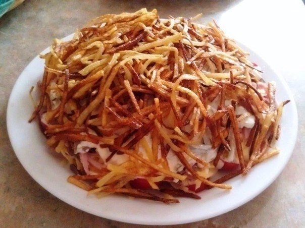 Слоёный салат "Блондинка"