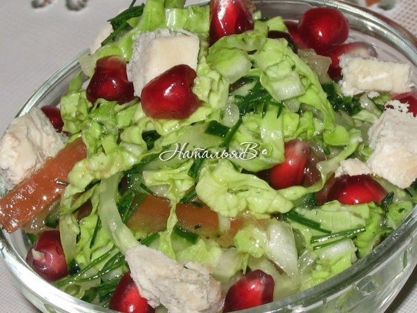 Диетическое меню - салат "Овощной" с курицей