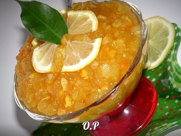 Кабачковый джем с апельсином и лимоном