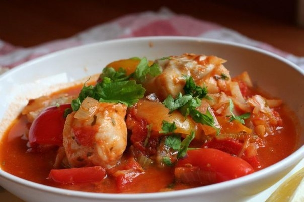 Куриное рагу с маринованными овощами