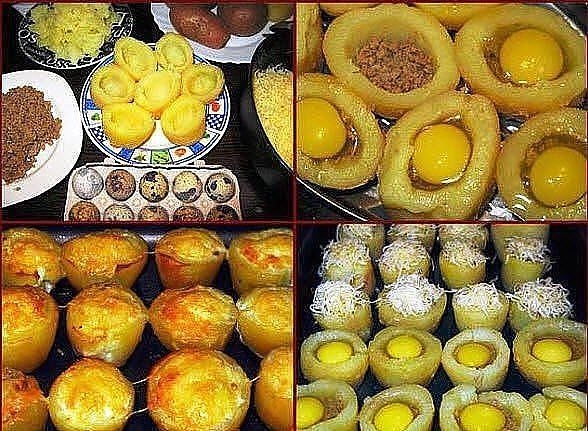 Картофельные гнезда.