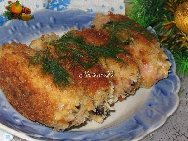 Крокеты с грибами и ветчиной - вкусная горячая закуска