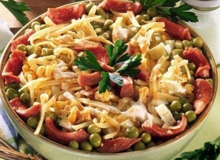 САЛАТ С СОСИСКАМИ И ОВОЩАМИ САЛАТ С СОСИСКАМИ И ОВОЩАМИ