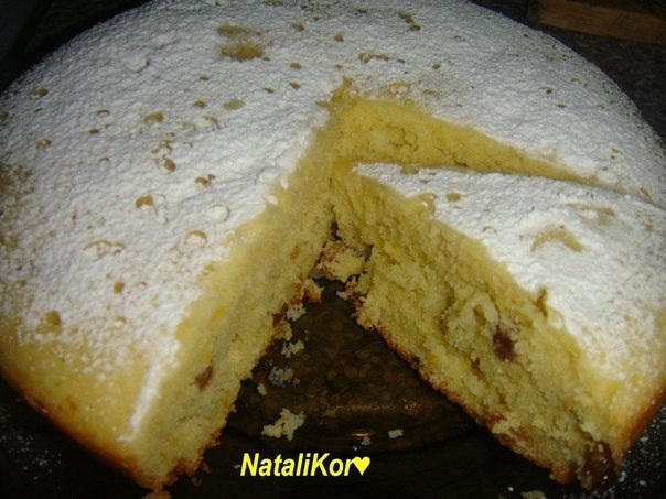 Лимонный кекс с изюмом в мультиварке Лимонный кекс с изюмом в мультиварке
