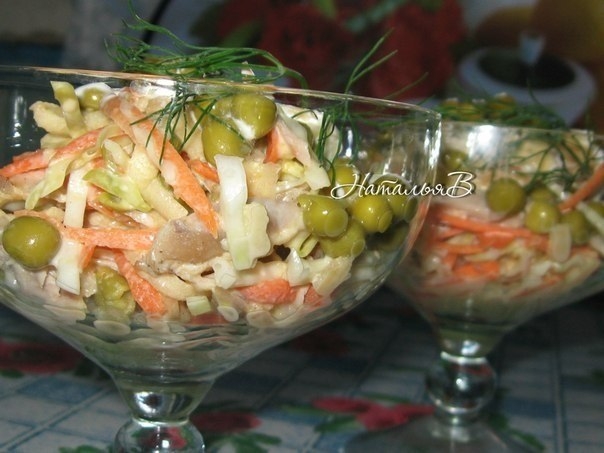 Салат "Пикантный" - очень сытный и вкусный