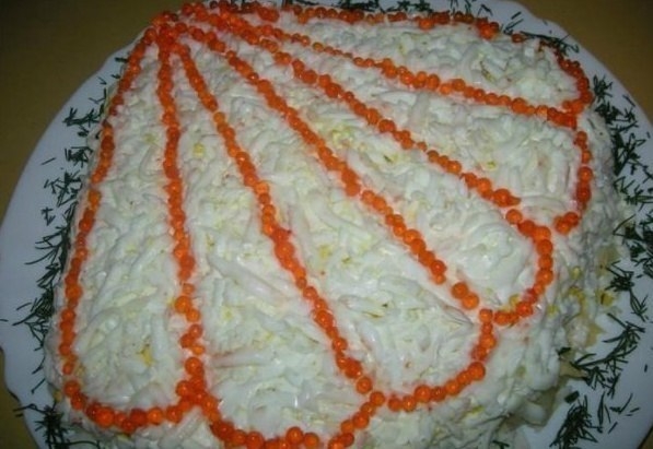 Салат"морская ракушка"
