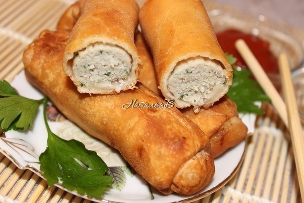 Блинчики по-китайски - вкусные, хрустящие, с мясом и пекинской капустой