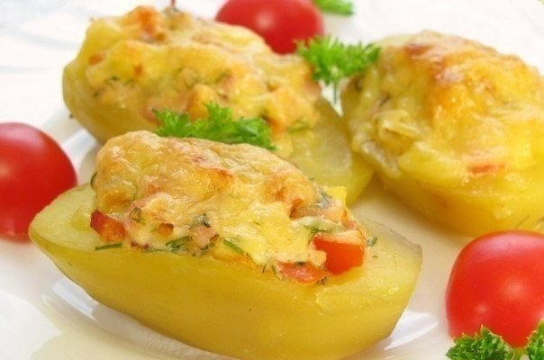 Фаршированный картофель - легкое и вкусное блюдо! Фаршированный картофель - легкое и вкусное блюдо!