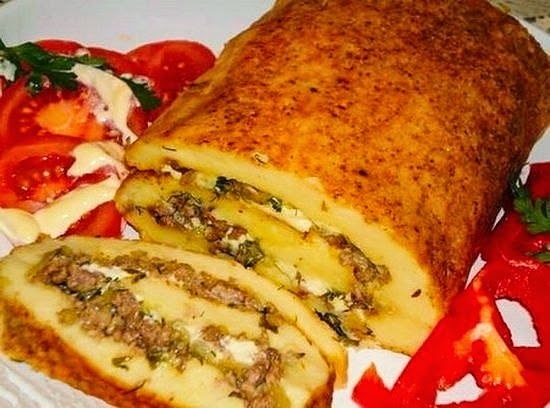 Картофельный рулет. Привычные ингредиенты и совершенно новый вкус.