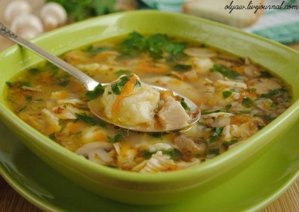 Гречневый супчик с картофельными клёцками