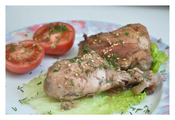 Пряная курица с кунжутом Пряная курица с кунжутом