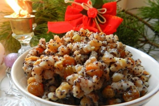 Традиционный рецепт кутьи из пшеницы с орехами, изюмом и маком