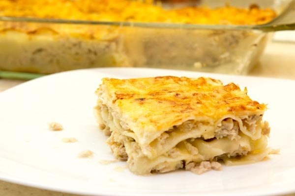 Белая лазанья