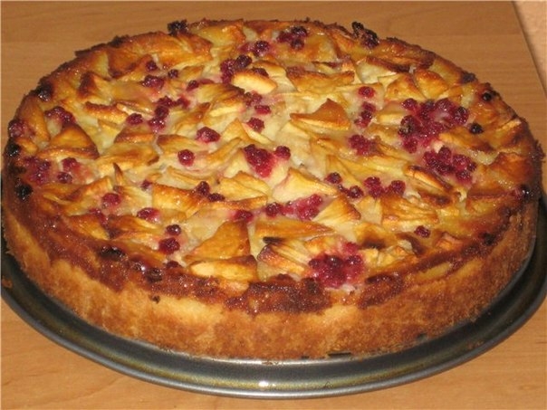 Флан с яблоками
