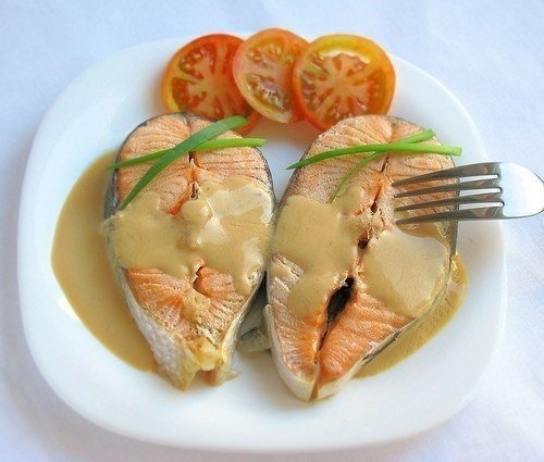 Семга на пару - полезно очень, а вкусно то как!