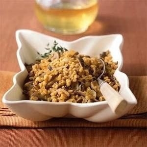 Перловая каша с чесноком и луком (без масла)