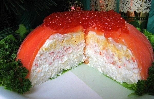Рыбный закусочный торт "Рыбацкая удача"