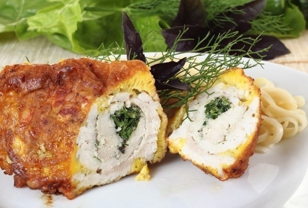 Куриные рулетики с сыром в духовке