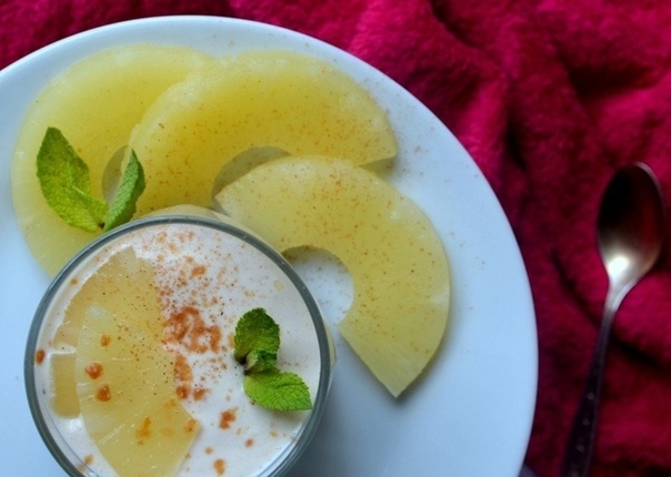 Творожный мусс с ананасом