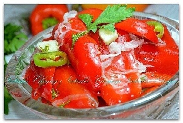 Перец, маринованный половинками. За 15 минут!