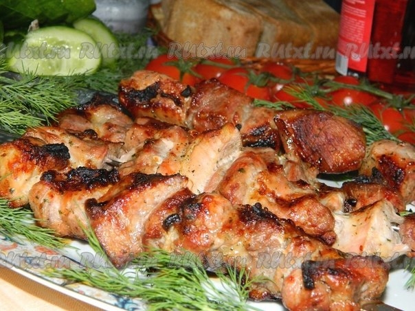 Шашлык в луково-лимонном маринаде Шашлык в луково-лимонном маринаде