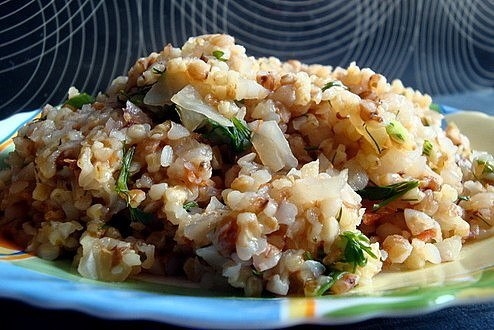 Гречнево-пшеничная каша с овощами (без масла)