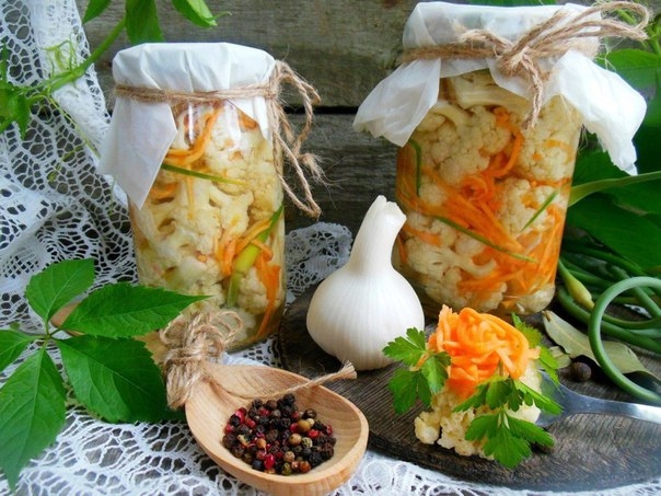 Маринованная цветная капуста быстрого приготовления