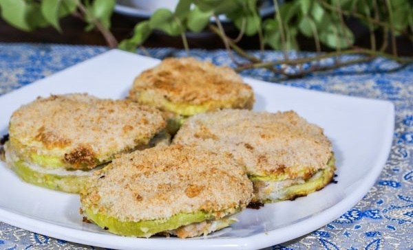 Башенки из кабачков с фаршем