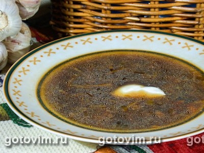 Грибной суп с овсяными хлопьями