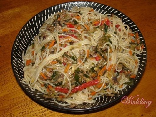 Рецепт Фунчоза с грибами и овощами
