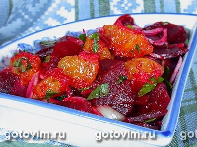 Салат из свеклы с апельсинами