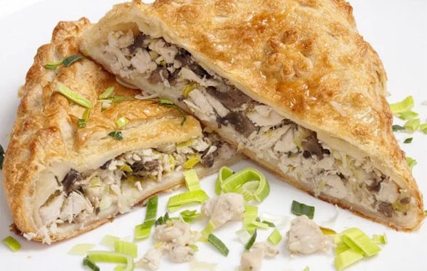 Закусочный пирог с грибами и курицей Закусочный пирог с грибами и курицей