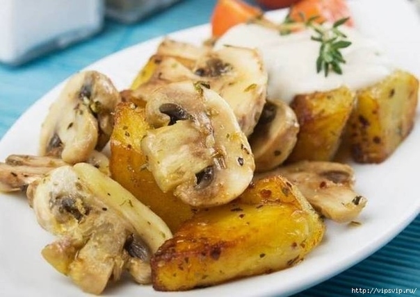 Картошка с грибами в фольге проще некуда