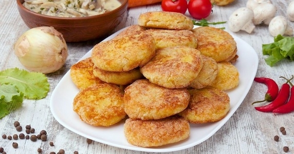 Котлеты с рисом и картофелем Котлеты с рисом и картофелем