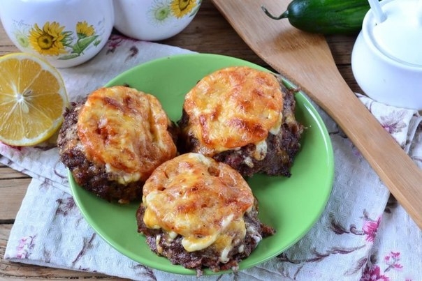 Мясные гнёздышки с грибочками