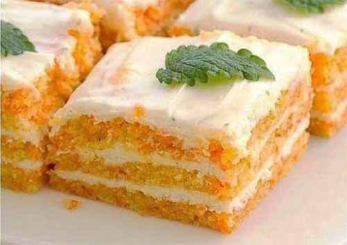 ПИРОЖНОЕ С МОРКОВЬЮ И ТВОРОЖНЫМ КРЕМОМ