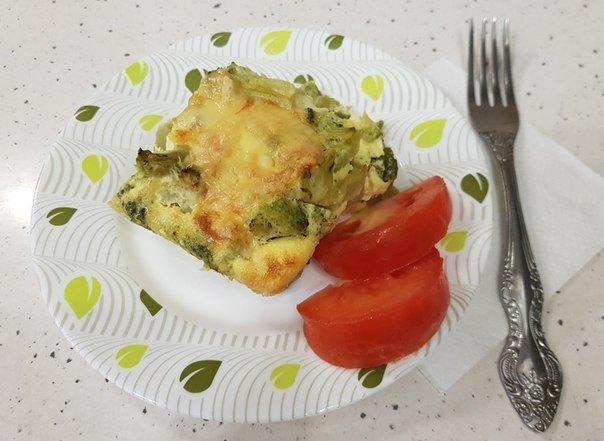 Запеканка с куриным филе и брокколи
