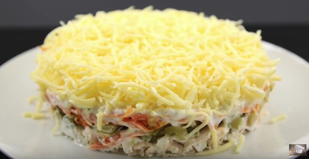 КУРИНЫЙ САЛАТ С ЧЕСНОЧНЫМ СОУСОМ. МЕНЮ НА НОВЫЙ ГОД