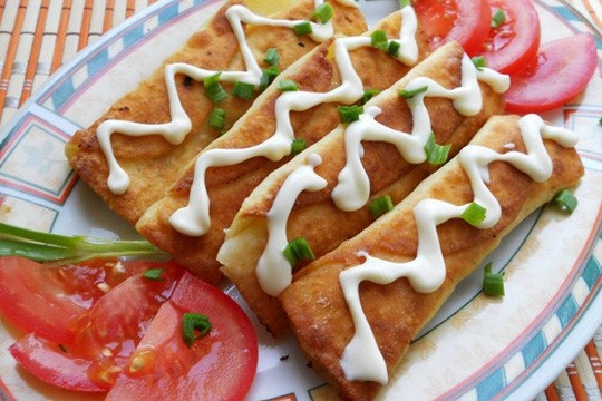 Хрустящие рулетики с мясом