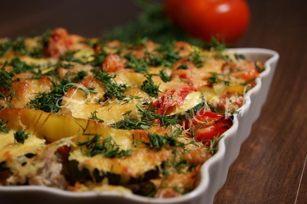 Запеканка из овощей с мясом