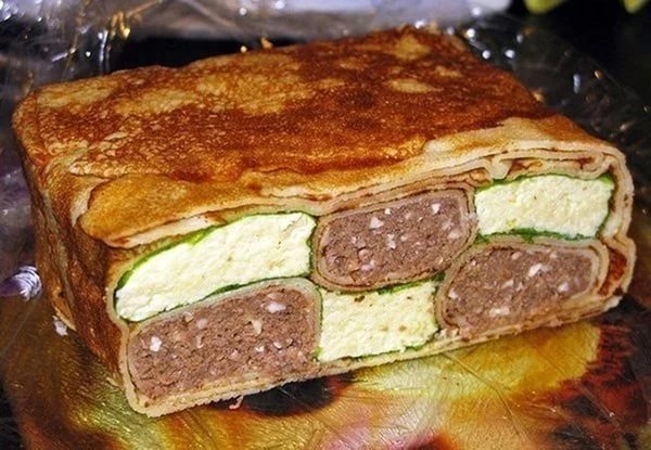 Блинная закуска "Шахматы"