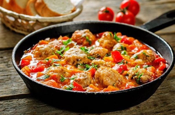Мясные шарики из индейки с болгарским перцем