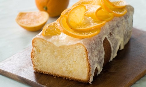 Апельсиновый кекс с глазурью