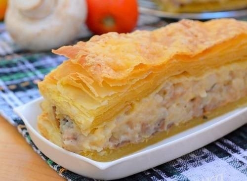 РЕЦЕПТ ПИРОГА С КАПУСТОЙ И ГРИБАМИ