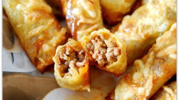 ХРУСТЯЩАЯ ЗАКУСКА С МЯСОМ И СЫРОМ