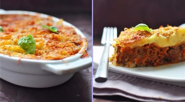 ПАСТИЧЧИО ИЗ КАРТОФЕЛЯ И МЯСНОГО ФАРША С ОВОЩАМИ