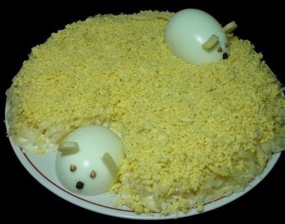 Салат "Мышки".