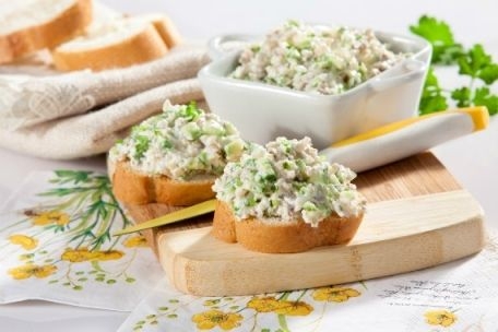 Творожный паштет с печенью трески Творожный паштет с печенью трески