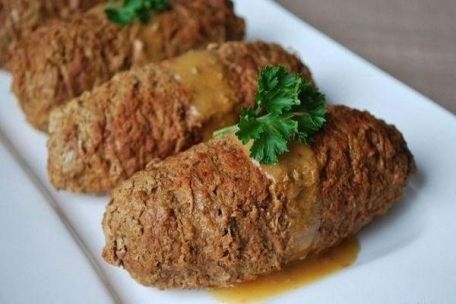Зразы мясные с грибами