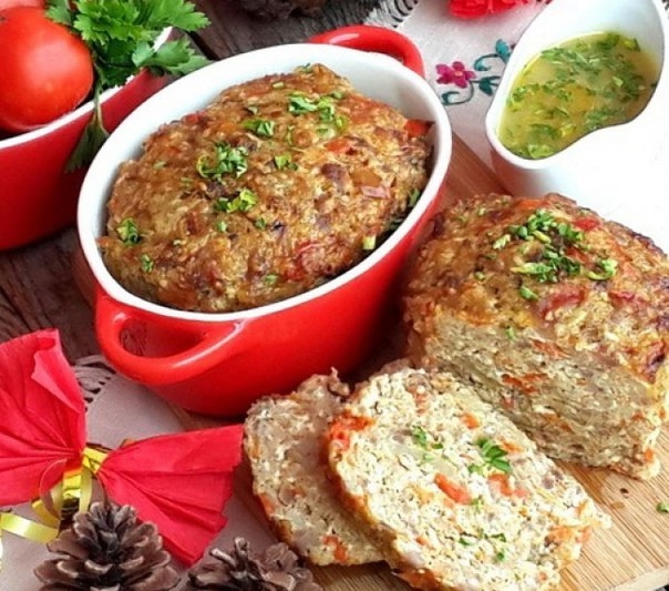 МЯСНОЙ ХЛЕБ С ПШЕНОМ И ПАПРИКОЙ